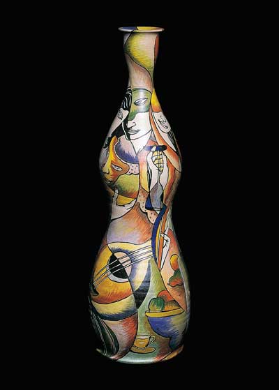 Futurmanzi 2006 Vaso, maiolica dipinta in policromia h cm 70