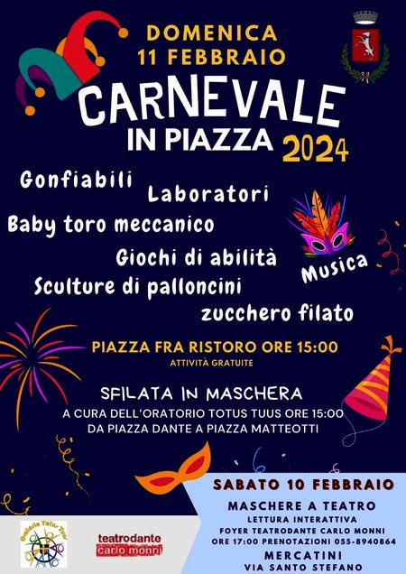 locandina Carnevale in Piazza 2024